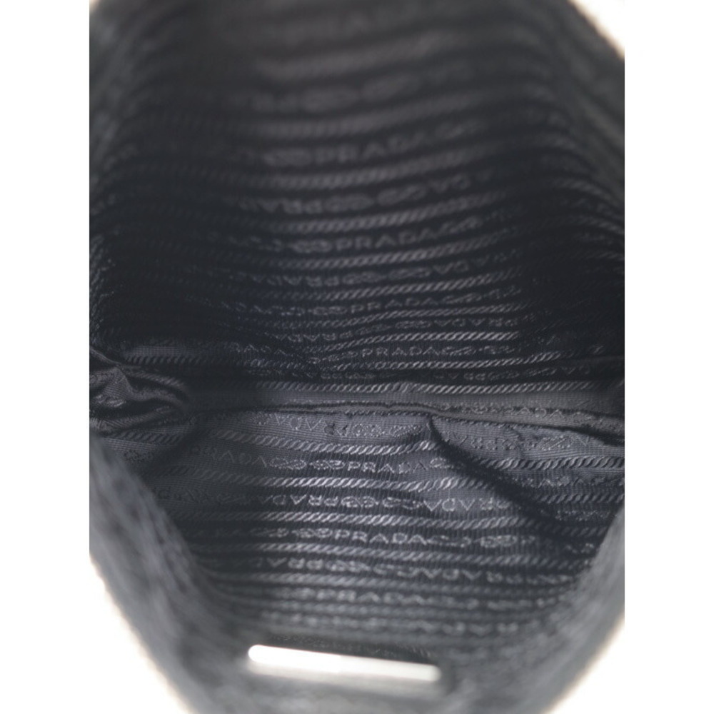 Prada ReNylon Saffiano Leather Shoulder Bag shoulder strap pouch Black - Picture 3 of 9